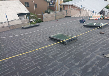 屋根工事事例 経年変化で劣化したコロニアル葺き屋根